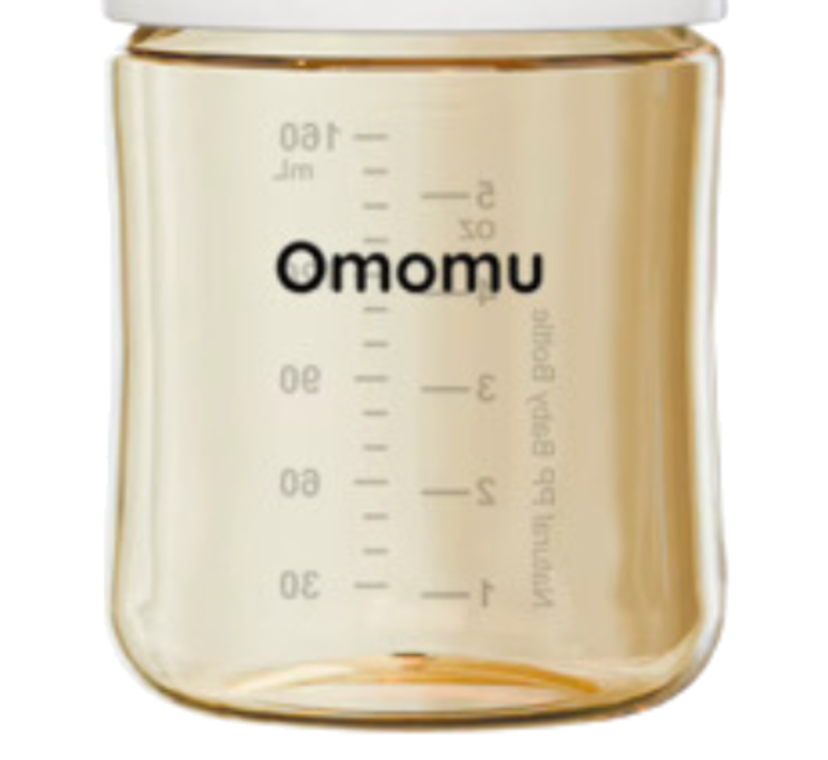 The amber body of the bottle with its markings