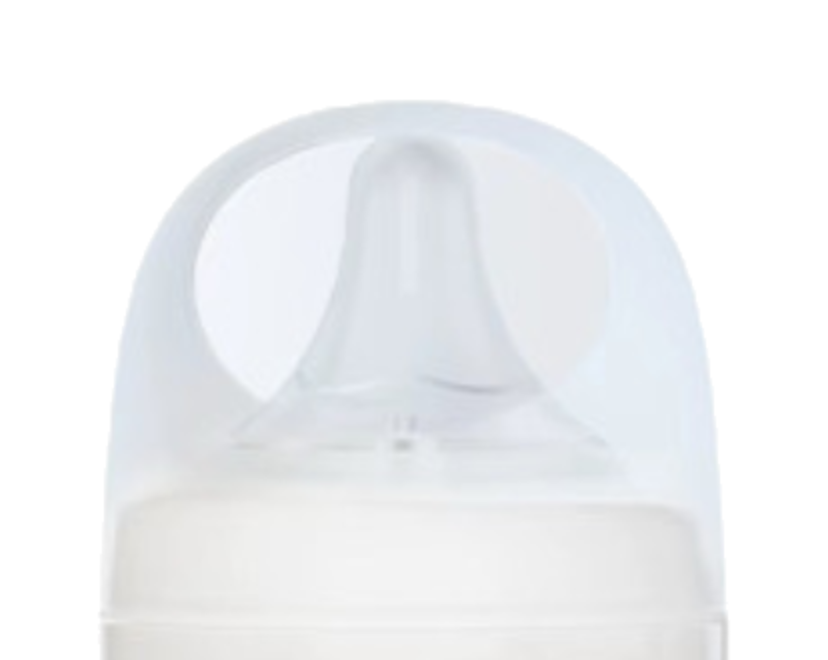 The clear silicone teat under its cap